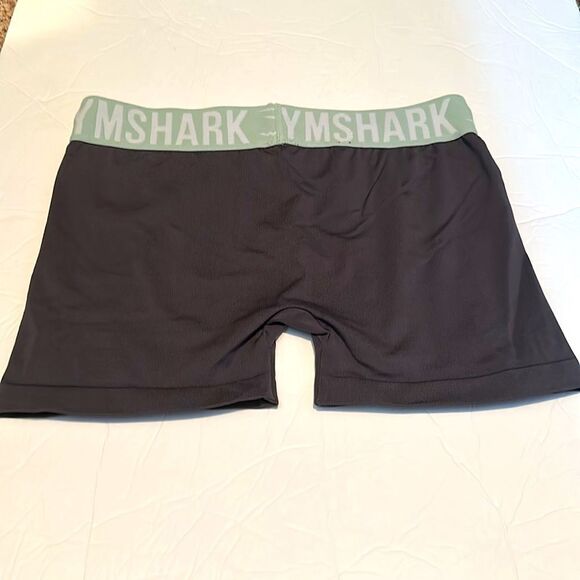 Grey/Green Gymshark Fit Seamless Shorts Size Small - Picture 1 of 7